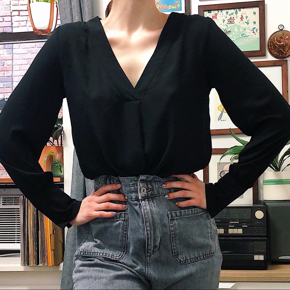 Black Chiffon Blouse
